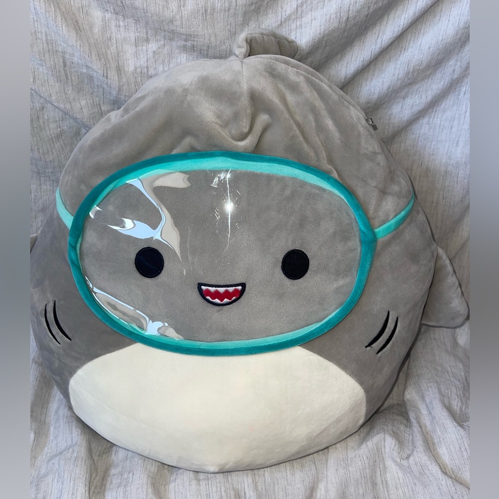 Shark with goggles squishmallow